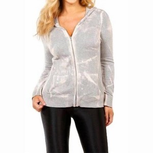 Women's Bleach Zip-Front Hoodie - ANGEL - 1 of 2