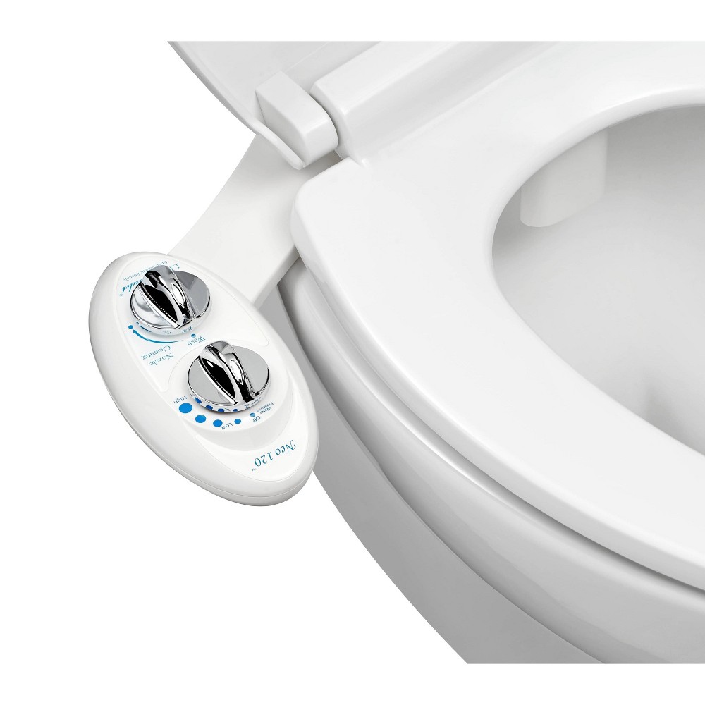 NEO 120 Mechanical Bidet Attachment White - LUXE Bidet: Hygienic Wash, Easy Install, Non-Electric, Ceramic Core