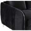 VYNXARIA 54" Black Velvet Modern Chic Loveseat Couch,Sofa for Living Room Bedroom - 4 of 4