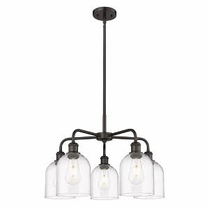 Bella - 5 Light Stem Hung Chandelier In Industrial Style-15 Inches Tall and 23.5 Inches Wide - 1 of 1
