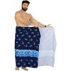 LA LEELA Men's Pirates Summer Sarong Wrap Pareo Caribbean Pirates Swim Trunks Swimwear Full Beach Wraps for Men One Size Blue, Ghost - 2 of 4