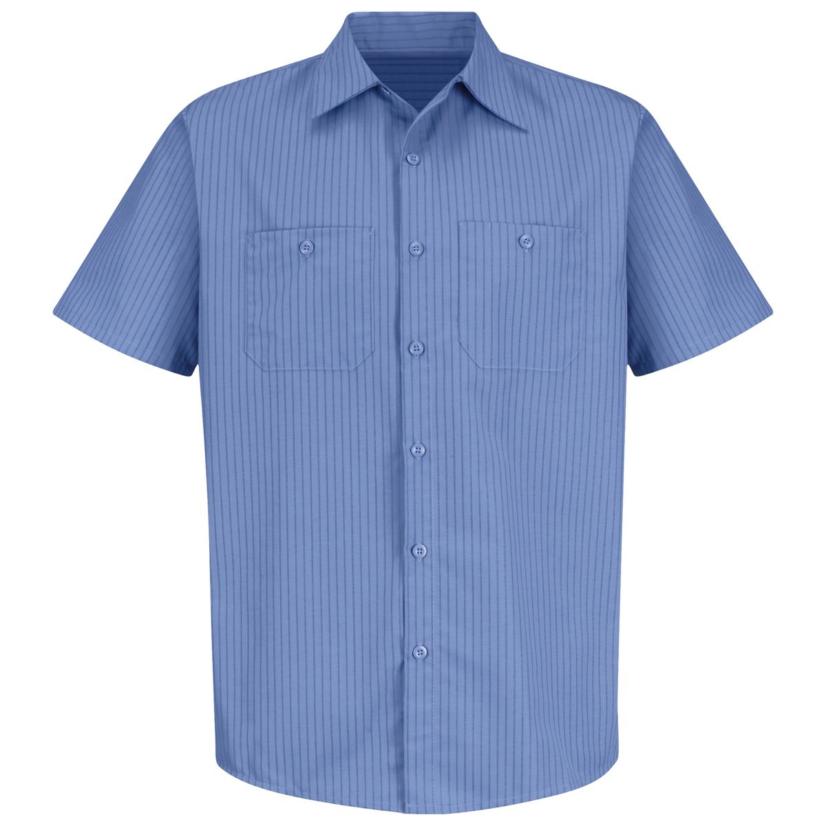 Red Kap Men's Short Sleeve Industrial Stripe Work Shirt