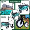 YONWAY Foldable Wagon Cart with Strapping System, Beach Wagon, Utility Cart,for Camping Shopping Sports Gardening Fishing Supports 225 Lbs - 2 of 4