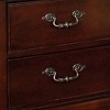 Royal Hampton 2 Drawer Wooden Nightstand with Hidden Top Drawer and Metal Handles, Brown - 3 of 4