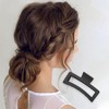 Unique Bargains Fashion Rectangle Frosted Hair Clips 1 Pc - 2 of 4