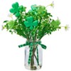 The Lakeside Collection St Patrick's Fairy Light Vase with Shamrock Bouquet - 2 of 3