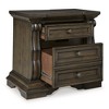 Signature Design by Ashley Maylee 2 Drawer Nightstand with USB Ports, Brown - 4 of 4
