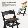 VINGLI Resin Folding Chairs with Cushion, Foldable Plastic Chair with Comfortable Padded Seats, Perfect for Event Party Indoor Outdoor, Black, 1PC - 4 of 4