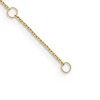 Black Bow Jewelry 14k Yellow Gold 7mm Open Heart And 0.6mm Cable Chain Anklet, 9-10 Inch - 3 of 4