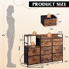 GALAXHERO 8-Drawer Fabric Dresser TV Stand with Charging Station and Open Shelves, Wood Top Storage Chest of Drawers for Bedroom, Living Room, Hallway - 3 of 4