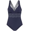 Women's Leopard Cheetah Trim Tummy Control One Piece Swimsuit - LASCANA - 4 of 4
