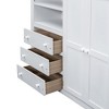 NicBex Full Size Bunk Bed with Desk Loft Bed Bed Frame with Storage Racks, 3 Drawers, Wardrobe, Ladder and Guardrails, No Box Spring Required - 4 of 4