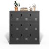 ACEPANO 39.4 in. H Metal Storage Cabinet with 9 Doors & Card Slot for Home, Office & School-Black - 2 of 4
