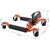 Acekool 4PCS Car Wheel Dolly Set, 1500 lbs Capacity Each, Hydraulic Tire Jack, 4" Swivel Casters, Fits 12" Tires, for Truck, RV, Trailer, Orange - 2 of 4