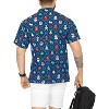 LA LEELA Men's Beach Short Sleeve Christmas Tree Party Dress Shirt Vacation Party Funny Santa claus Hawaiian Gifts shirts for Men - image 4 of 4