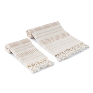 Olive & Linen Paros Turkish Towel Set - 1 of 4