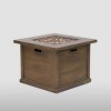 Venti 5pc Wicker Swivel Club Chairs and Fire Pit - Dark Brown/Beige - Christopher Knight Home: Gas Burning, Weather-Resistant Patio Set - 4 of 4