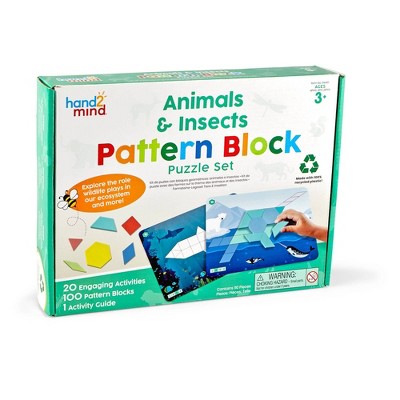 Hand2Mind Animals & Insects Pattern Block Puzzle Set