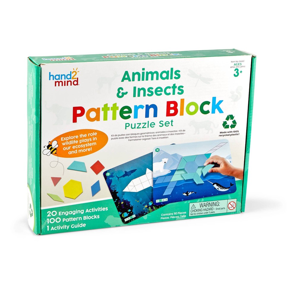 Photos - Educational Toy Hand2Mind Animals & Insects Pattern Block Puzzle Set