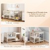 JOYMOR 8 in 1 Convertible Crib with Changer, Include 2” Mattress, Converts to Bassinet, Mid Crib, Full Size Crib, Daybed,Toddler Bed and Playard - 3 of 4