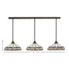 Toltec Lighting Any 3 - Light Chandelier in  Bronze with 16" Royal Merlot Art Glass Shade - 2 of 2