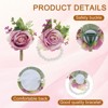 Unique Bargains Rose Wrist Corsage and Boutonnieres Fabric Adjustable Artificial Flowers 4 Pcs - 3 of 4
