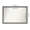 Amanti Art Regis Barnwood Narrow Non-Beveled Wood Bathroom Wall Mirror Wall Mirror - 4 of 4