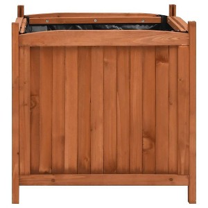 vidaXL Raised Bed Set of 2 Brown Firwood with Water-Based Paint, Large - 1 of 4