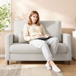 COZONY 52" Chenille Loveseat Accent Chair, Comfy Reading Sofa for Bedroom/Living Room, Tool-Free Setup - 1 of 4