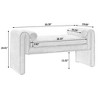 MYINDA Bedroom Stool, Linen Stool, Large Space, 50.39 Inch, for Bedside, Living Room, Entryway, WHITE - 2 of 4