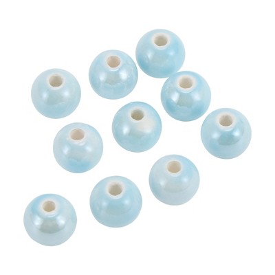 Unique Bargains Porcelain Cute Design Craft Bead 10 Pcs Light Lake Blue ...