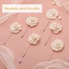 Unique Bargains Camellia Boutonnieres Pins for Formal Party Easy to Use Artificial Flowers 12pcs - 3 of 4
