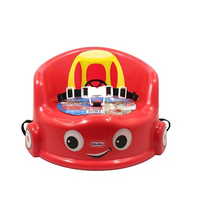 Little Tikes 15-Inch Cozy Coupe Car Secure Kids Plastic Table Chair Booster Seat with 3-Point Safety Harness and 2 Fastening Straps, Red
