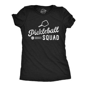 Womens Pickleball Squad T Shirt Funny Pickle Ball Lovers Team Tee For Ladies - Crazy Dog Women's T Shirt - 1 of 4