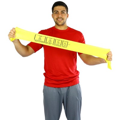 CanDo AccuForce Exercise Band - 4' exercisers, 5-piece set (1 each: yellow, red, green, blue, black)