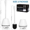 2-Pack Toilet Brush and Holder Set, Toilet Bowl Brush with Long Handle and Ventilated Holder for Bathroom Cleaning - 2 of 4