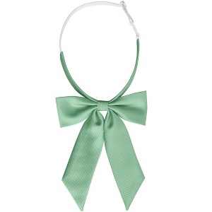 Elerevyo Women's Pre-Tied Solid Color Western Ribbon School Uniform Bow Ties - 1 of 4