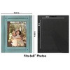 Americanflat 6x8 Rustic Picture Frame in Turquoise Blue with Textured Wood and Polished Glass - Horizontal and Vertical Formats - 2 of 4