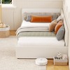 Twin Size Corner Bed with 2 Storage Drawers, Velvet Upholstered L-Shaped Daybed with Extended Headboard for Bedroom, Guest Room,Living Room - 2 of 4