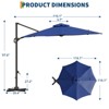 10FT Outdoor Cantilever Umbrella Patio Umbrella with Base - 4 of 4