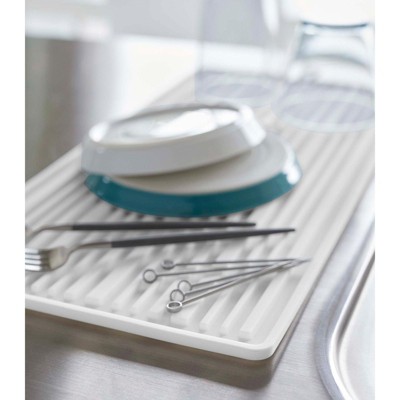 Black Silicone Foldable Roll-Up Dish Drying Mat