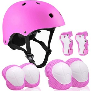 Evita Adjustable Helmet for Ages 5-16 Kids with Elbow Knee Wrist Pads - 1 of 4