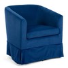 27.36" Modern Swivel Chairs with Elastic Sponge Backrest Seat Cushion Solid Wood Frame Upholstery Sofa Chairs for Bedroom Living Room - 3 of 4