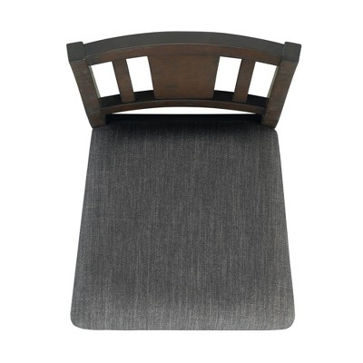 Gray Upholstered Wood Counter Height Side Chair Set