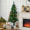Aghana Digitals 5ft Half Artificial Christmas Tree with Auto-Open Hinges, Flame Retardant PVC - 2 of 4