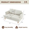 Gericco Loveseat Sofa 56" Mid Century Modern Small Couches for Small Spaces Love Seat with 2-Seat Upholstered Cushion Sofa (Beige) - 2 of 4