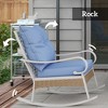 4-Piece Patio Furniture Set with Rocking Chairs & Loveseat Table, Cushions for Backyard, Lawn and Pool - 4 of 4