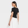 Women's Slim Fit Seamless Short Sleeve Square Neck Baby T-Shirt - A New Day™ - 2 of 4
