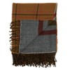 Design Imports 50"x60" Reversible Plaid Throw Blanket Rust : 20x20 Inch Polyester, Machine Washable Cloth Napkins - 2 of 4