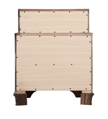 Cappuccino 3-Drawer Real Wood Veneer Nightstand 28"x28"